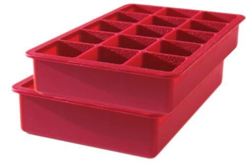 Childrens Toyshop  Kitchen & Housewares : Tovolo Perfect Cube Red Silicone Ice Cube Trays, Set of 2
