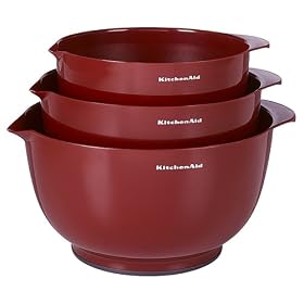 KitchenAid 3-pc. Mixing Bowl Set - Red by KitchenAid
