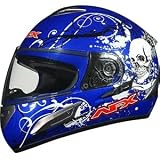 AFX HELMET FX100 SKULL BLU 2X 0101-4365