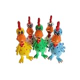 Multipet's 11.5-Inch Latex Polka Dot Globken Chicken Dog Toy