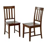 Teak Vertical Slat Back Chair - Asia Modern (Set of 2)