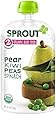 Sprout Organic Foods Stage 2 Pouches, Pear Kiwi Peas Spinach, 4 Ounce (Pack of 5)