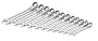 SK 89900 12 Piece 8-Millimeter to 19-Millimeter Locking Flex G-Pro Metric Ratcheting Wrench Set