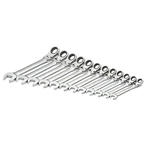 SK 89900 12 Piece 8-Millimeter to 19-Millimeter Locking Flex G-Pro Metric Ratcheting Wrench Set