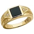 14Kt Yellow Gold Genuine Window Onyx Ring