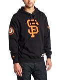MLB Men's San Francisco Giants Be Proud Long Sleeve Hooded Fleece Pullover, Black/Dark Orange, Medium