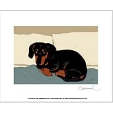Waiting for You Dachshund Art Print by Adrianne Curley