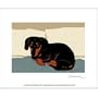 Waiting for You Dachshund Art Print by Adrianne Curley
