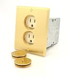 Leviton 25249-FBA Floor Mtg Duplex Receptacle, Commerical Grade, 15 Amp 125 Volt, NEMA 5-15R, 2P, 3W, Ivory