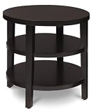 Merge Round End Table 22hx20d Espresso