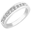 1.00ctw 14k White Gold Princess Cut Diamond Band (GH/SI)
