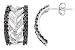 1/2 Carat Black and White Diamond 14K White Gold Earrings
