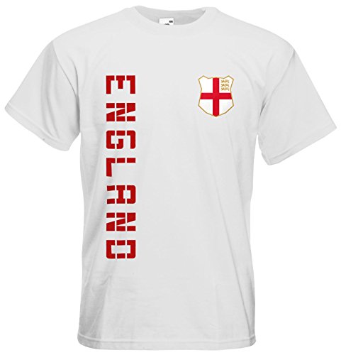 England EM 2016 T-Shirt Trikot Name Nummer (Weiß, L)