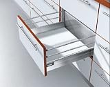 Blum Tandembox Drawer Slides D Height Double Gallery 550mm (21 5/8) 100# Class Full Extention Kit Grey