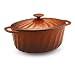Paula Deen Enamel on Steel 5 Quart Covered Oval Casserole, Orange