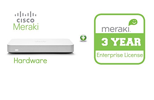Meraki Z1 Cloud Managed Teleworker Gateway, (5) GbE Ports, Dual Radio 802.11n, Wireless with 3 Year Z1 Enterprise License