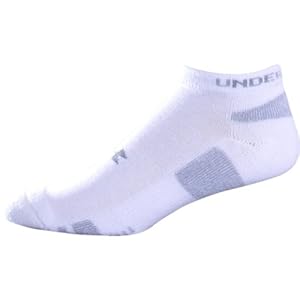 Under Armour Heatgear Trainer No Show Sock (X-Large, White)