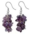 Amethyst earrings, 'Lilac Clusters' 1" W 2" L Amethyst earrings, 'Lilac Clusters' 1" W 2" L