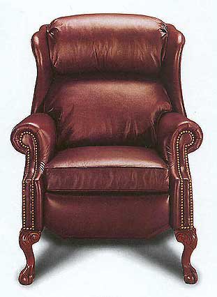 Woodmark Leather Recliner -- Ball & Claw Foot Full Recliner