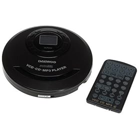 Daewoo VCP200BLK Portable VCD/MP3/CD Player, Black
