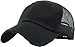 H-6140-K06 Distressed Trucker Dad Hat - Black