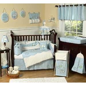 JoJo Designs 9-Piece Baby Crib Bedding Set - Go Fish Ocean