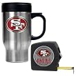 San Francisco 49ers NFL Travel Mug & Tape Measure Gift Set - Primary Logo