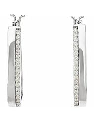 14K White Gold Diamond Earrings - 0.33 Ct. -- LIFETIME WARRANTY
