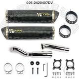 09 Suzuki GSXR1000 Two Brothers M2 CF Dual SO Exhaust - Part No. 005-2420407DV