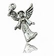 Beaucoup Designs Silver Over Pewter Old World Style Angel Charm - MADE IN THE USA