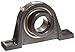 Browning VPE-123M Pillow Block Ball Bearing, 2 Bolt, Eccentric Lock, Contact and Flinger Seal, Ductile Iron, Inch, 1-7/16" Bore, 1-7/8" Base To Center Height