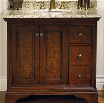 Bathroom Vanities 36 Caroline Parkway Single Bathroom Vanity With Left Or Right Drawers In Multiple Finishes By Virtu Kitchensource Com