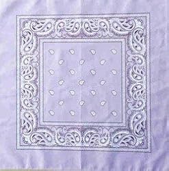 Double Sided Lavender Paisley Bandana