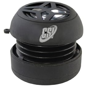 GSI Super Quality Mini Hamburger Capsule Speaker - for iPod/MP3/MP4/Computer/Laptop/Notebook/Audio/Gaming-Devices/PDA - Black
