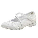 Skechers Women's Active- Bikers- Luxe White Leather 21687 WHT 3 UK Regular