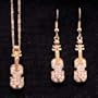 Violin Earrings and Pendant Earrings