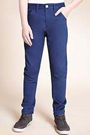 Pure Cotton Adjustable Waist Skinny Chinos