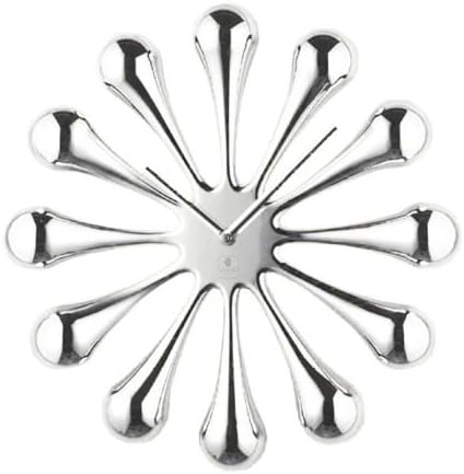 Cupecoy 33066 Splash Wall Clock Bulbed Spurs Modern Design Chrome Finish