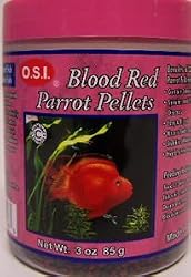 OSI Marine Lab Blood Red Parrot Pellets Fish Food 3oz