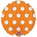Orange Polka Dot 18 inch mylar balloon