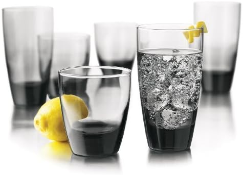 Libbey Classic 16-Piece Glassware Set, Smoke by Riekes Distributors