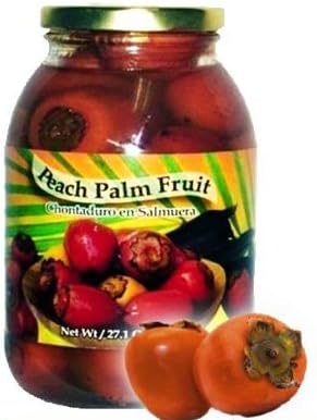 Mountain Delight Peach Palm fruit in brine (Chontaduro) 27oz Pejibayes -Made in Colombia