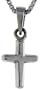 Sterling Silver Teeny Cross Pendant, 5/8 in. (16mm) tall