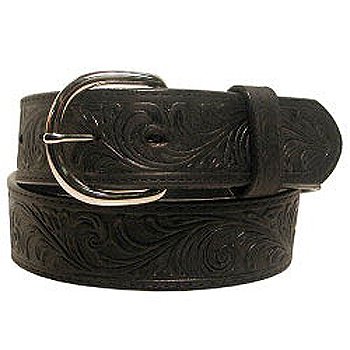 Classic Western Tooled Leather Belt