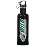 Minnesota Wild NHL 26 oz. Black Stainless Steel Water Bottle
