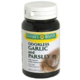Nature's Bounty Odorless Garlic and Parsley, 100 Softgels (Pack of 6)