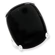 Sterling Silver Rectangle Black Onyx Ring