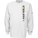Reebok Pittsburgh Steelers Long Sleeve White Gemini T-Shirt