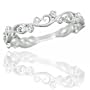 DIAMOND ART WEDDING BAND VINTAGE ESTATE WHITE GOLD RING