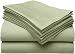 Rainbow Linens 230-Thread Count 100% Combed Cotton Percale Queen Sheet Set with Bonus Pillowcase Pair, Sage